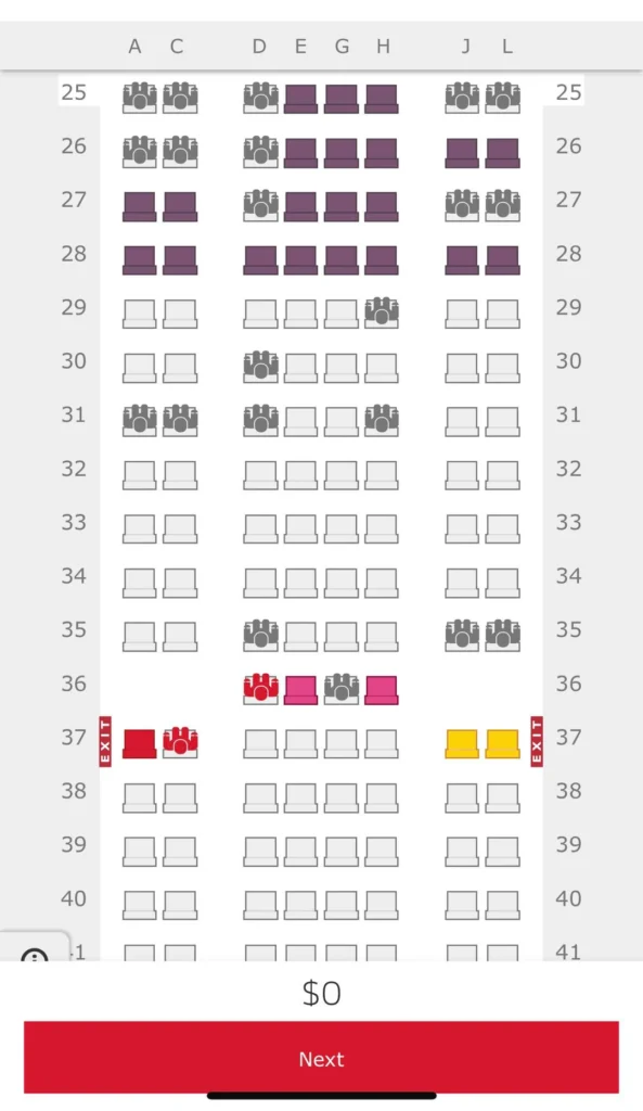 iberia airlines seat selection