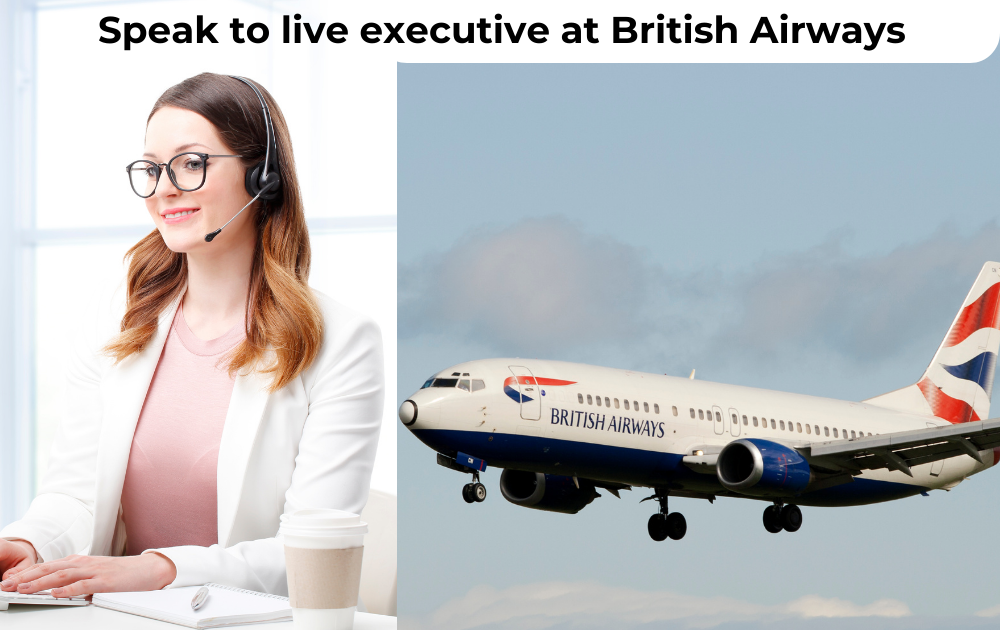 British airways executive speaking with customers